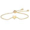 Fashionable Hollow Heart Charm Bracelet Stainless Steel Adjustable Chain Accessory Fashion Jewelry Gift for Her