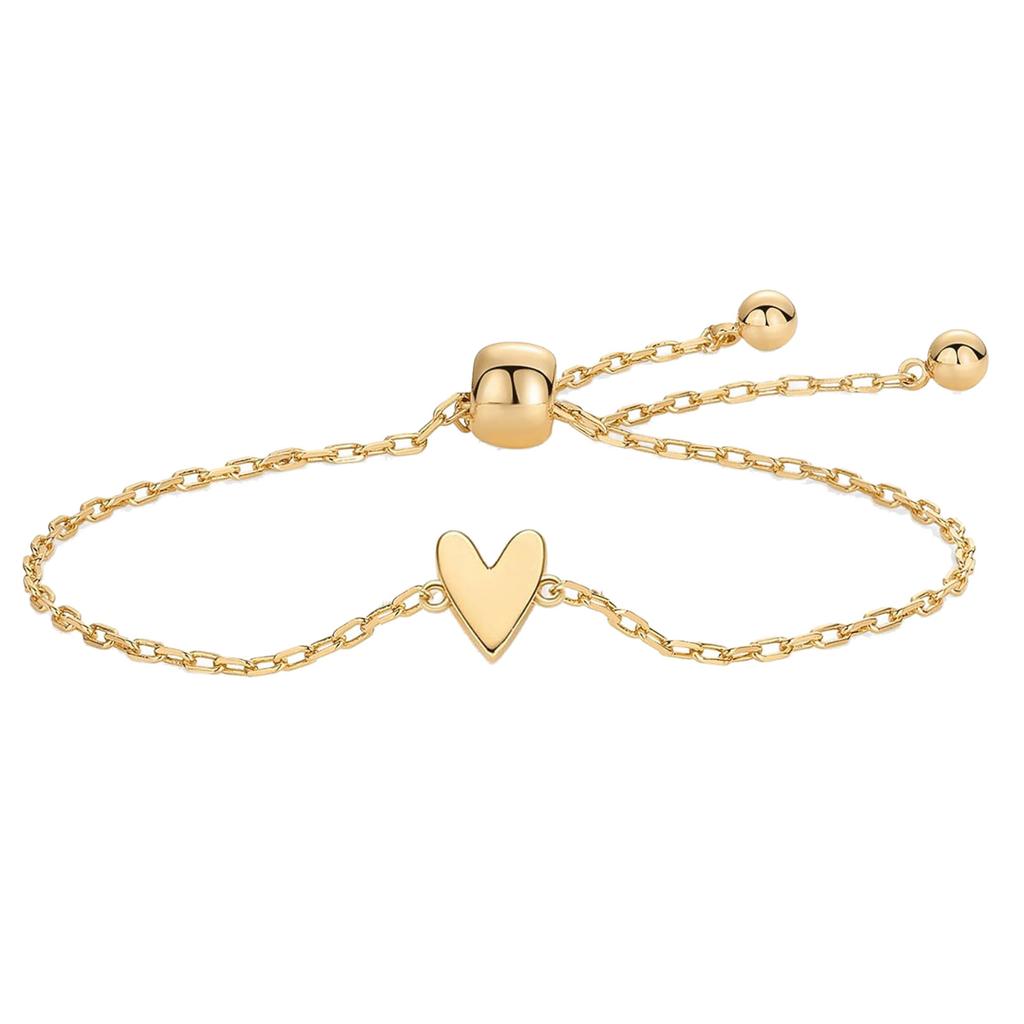 Fashionable Hollow Heart Charm Bracelet Stainless Steel Adjustable Chain Accessory Fashion Jewelry Gift for Her