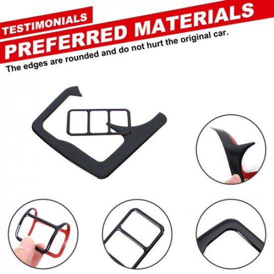 Glossy Black Car Inner Seat Heating Panel Cover Trim For Nissan 370Z Z34 2009-20