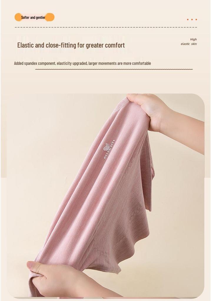 Kids' Warm Underwear Set with Belly Protection - Autumn/Winter Style for Boys & Girls