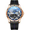 AILANG Top Luxury Brand Men Sport Waterproof Automatic Mechanical Watches Luminous Skeleton Men's Watch Silicone Strap Reloj