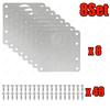 2-100Set Stainless Steel Hinge Fixing Plate Kit Cabinet Door Hinge Repair Plate Bracket with Mounting Screw Furniture Tools