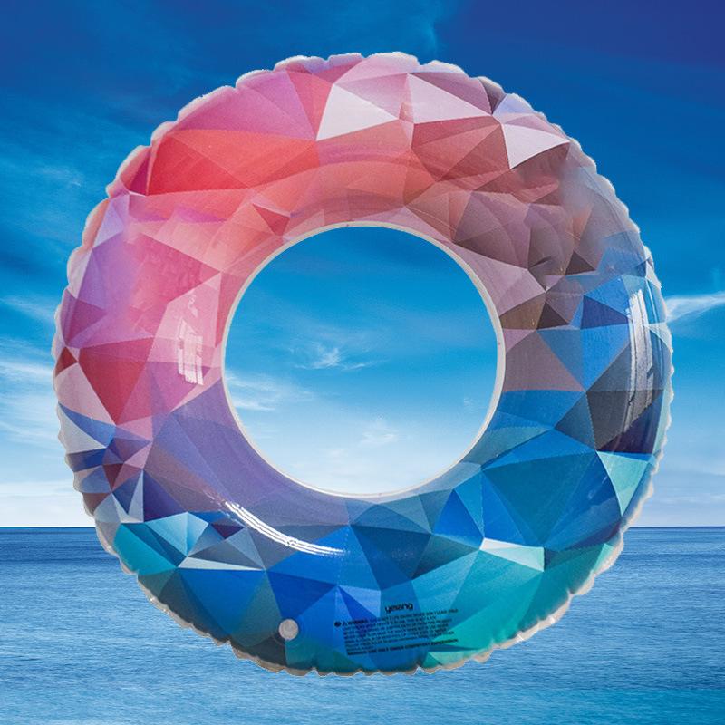 New Rainbow Flower Swimming Ring Water Sports Internet Celebrity Little Fairy Thickened PVC Children's Swimming Ring