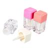 1Pc 5Ml Empty Lip Gloss Tube Clear Mini Refillable Lip Balm Bottles With Rubber Inserts