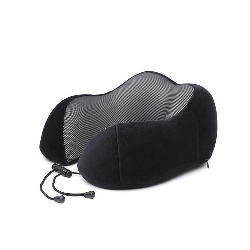 

1pcs Portable Memory Foam U-Shaped Neck Pillow for Airplane Car Office Cervical Support Nap Pillow Travel Neck Cushion чорний