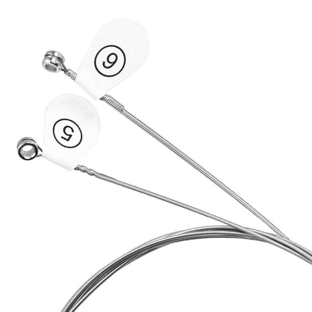 6 Stück Kohlenstoffstahlkern E-Gitarren Zubehörteile Saiten .009-.042 Gitarre Stahldraht Gitarre Musikinstrumente
