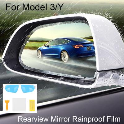 Model 3/Y Dikiz Aynası Yağmur Geçirmez Filmi Tesla Model 3 Y Anti Sis Uzun Far Parlama Koruyucu Sticker Araba Aksesuarları