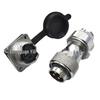 WF20 Waterproof Aviation Plug 23-Pin Square Flange Socket Connector, 15 Cores, TE+Z.