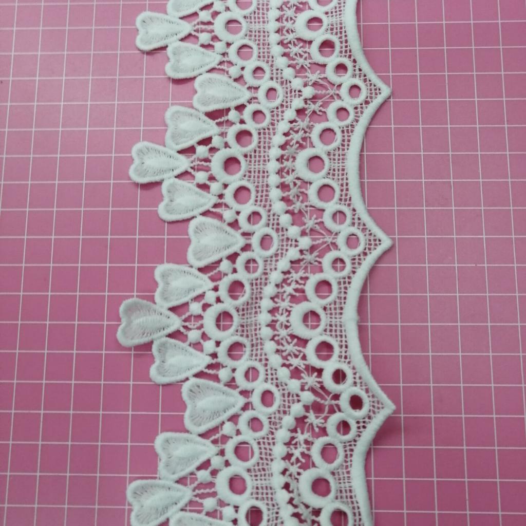 Water Soluble Milk Silk Computer Embroidery Clothing Trim Children'S Clothing Embroidery Accessories Lace Lotus Leaf Edge Wide Lace