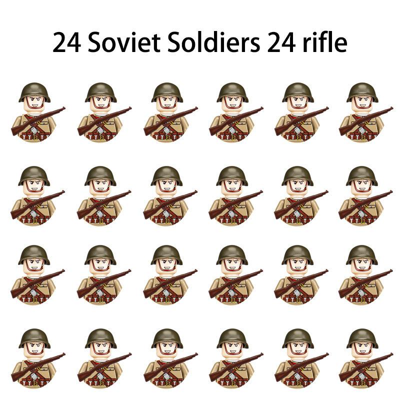 Building Block 24 Military Rifle Doll Set Collection Military Series Weapons Building Block Toys