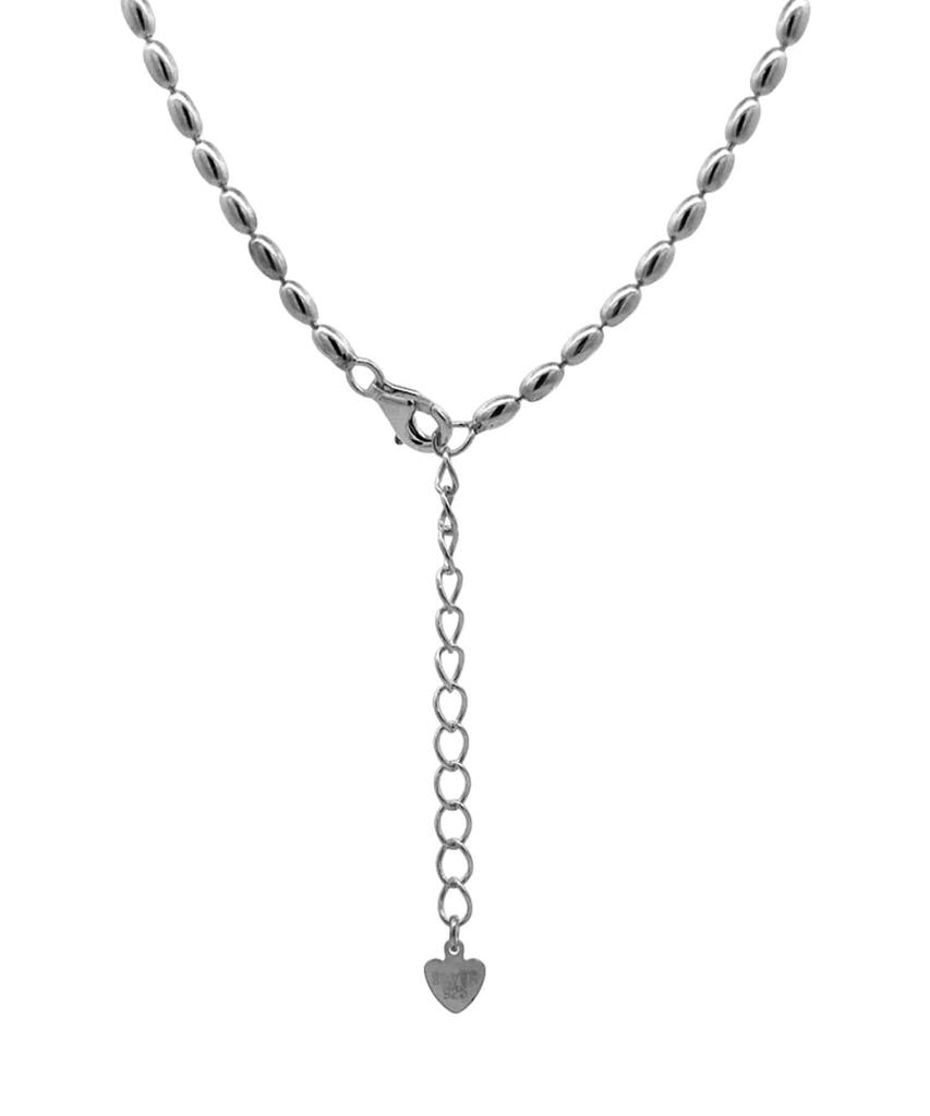 Alleun Silver 925 Rice Grain Glow Silver Ball Chain Necklace