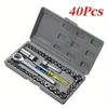 40-Piece Sockets Wrench Set For Automotive And Motorcycle Repair Hardware Tool Box Ratcheting Wrench Hexagon Combination Kit