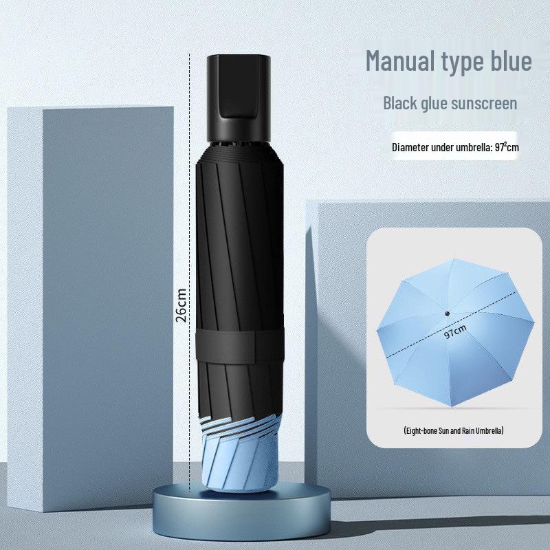 24-Rib Automatic Storm-Resistant Folding Umbrella for Sun and Rain