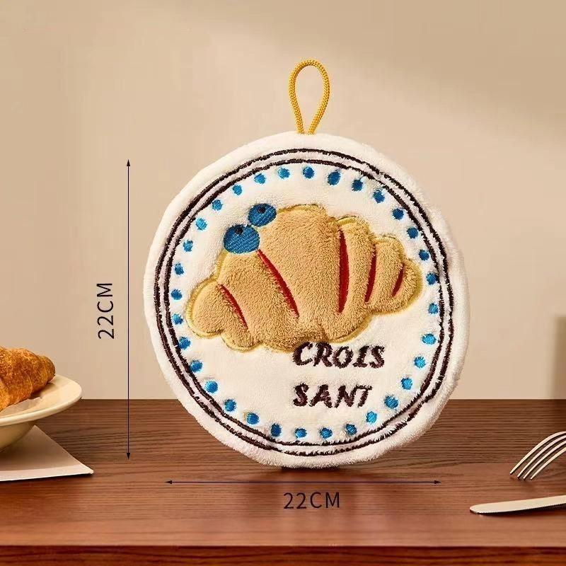 Kitchen Hand Towel Bathroom Absorbent Hand Towel Wall Hanging Cloth Thickened Handkerchief For Kitchen Hand Towel Cleaning Cloth