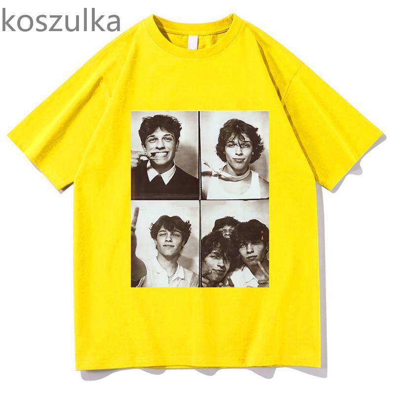 Camiseta unissex sturniolo trigêmeos, unissex, feminina, design criativo, estampas, tops, algodão, clássico, retrô, anos 90, harajuku, gola redonda, manga curta, camisetas soltas