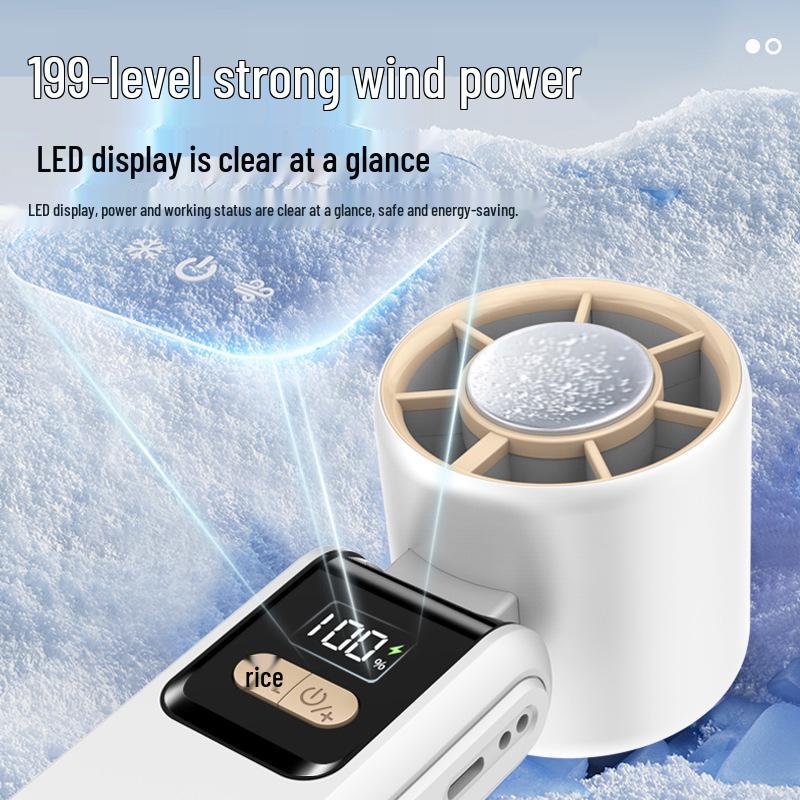 Portable USB Rechargeable High-Speed Folding Fan with Built-in Cable