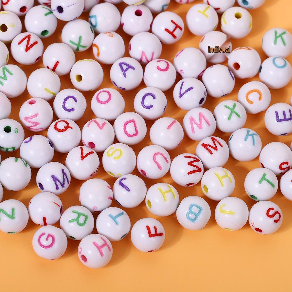 Acrylic Letter Beads for Kids' Jewelry Making – Educational DIY Beading Accessories