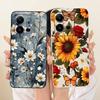 For Vivo V25 V25e 4G Cute Cat Flower Cartoon Phone Case For Vivo V25 V 25 25E V2201 V2202 Shockproof Soft Silicone Covers Bumper