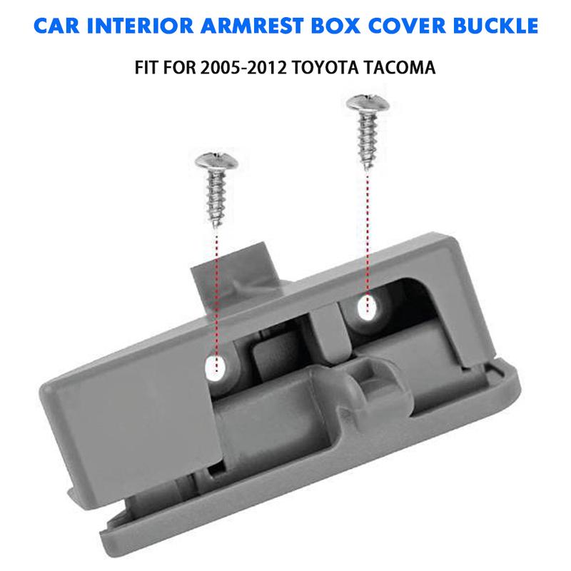 Plastic Center Console Latch Lid Lock Gray Car Accessories Armrest Release Handle Box Buckle For Toyota Tacoma 2005-2012