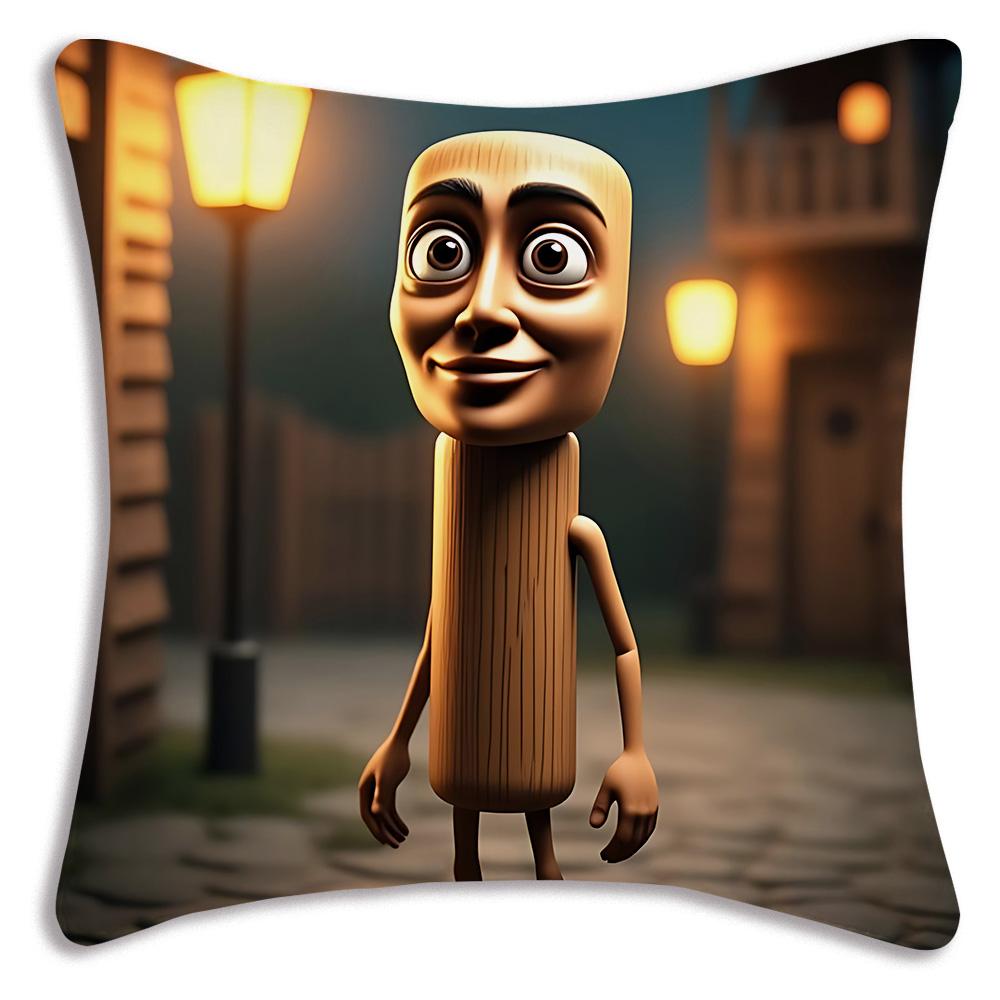 Cute I-Italians brainrots Pillow Covers Cartoon Sofa Decorative Home Double-sided Printing Short Plush Cute Cushion Cover