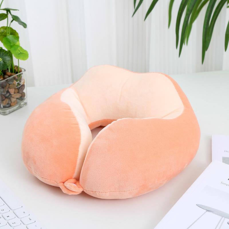 Cartoon Portable U-Shaped Neck Pillow - Foldable & Multifunctional for Travel