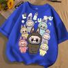 Tegneserie Anime LABUBU 3D-trykk Barn T-skjorte Sommer Kortermet Tee Jente Gutt Skjorte Casual Topper