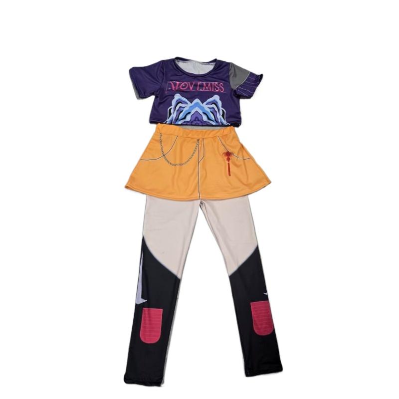 Костюм для Хелловіну для дівчинки, костюм співачки K-pop Міри, дитячий сценічний костюм, дитячий костюм для карнавальної вечірки в школі, костюм для рольової гри