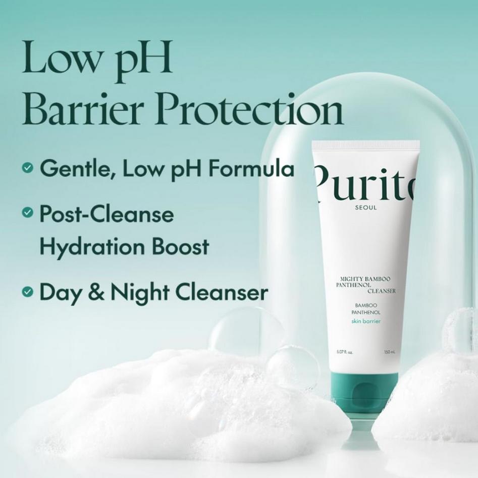 Purito SEOUL Mighty Bamboo Panthenol Cleanser (150ml) / Nourishing, Moisturizing, Korean Cosmetics, Kbeauty