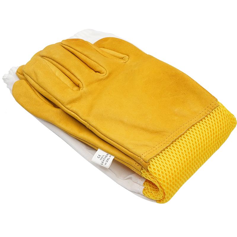 1Pair Beekeeping Gloves Protective Sleeves Breathable Anti Bee Plus Size Sheepskin Long Gloves For Beekeeper Beekeeping Tools