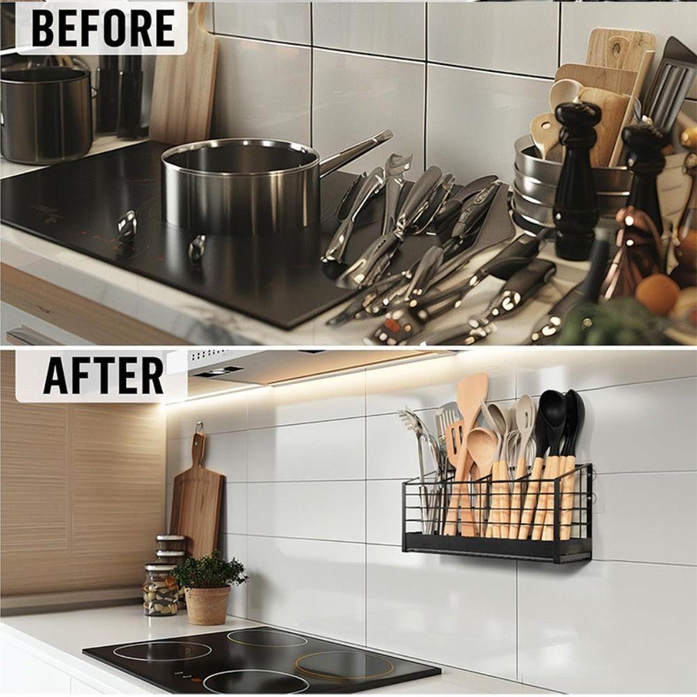 Large Capacity Cooking Utensil Holder Quick Drying Countertop Utensil Stand  Kitchen