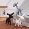 Modern Minimalist Deer Statue Elegant Stag With Large Antlers Cute Animal Decoration For Home Christmas Tree Shelf Birthday Gift