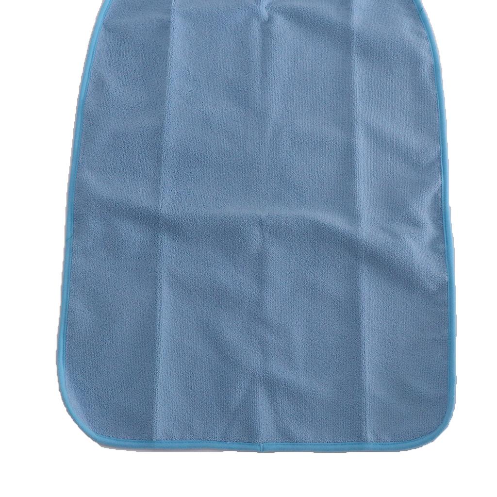 Adult Disability Apron with Hook Loop Closure Terry Cloth Waterproof Bib for Dining Protection and Spill Prevention