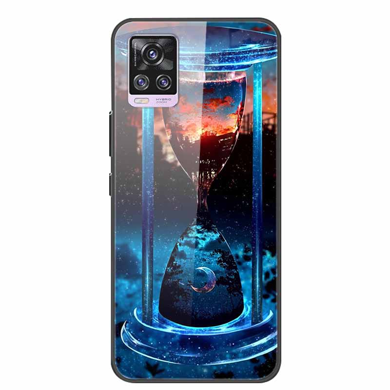 For Vivo V20 Pro Phone Case V 20 Pro Soft Bumper Tempered Glass Hard Back Covers Cases For Vivo V20 Pro Case 6.44" Coque Fundas