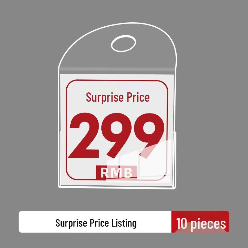 Promotional Clothing Store Hang Tag: Price, Discount, Recommended Label for Shelf Display