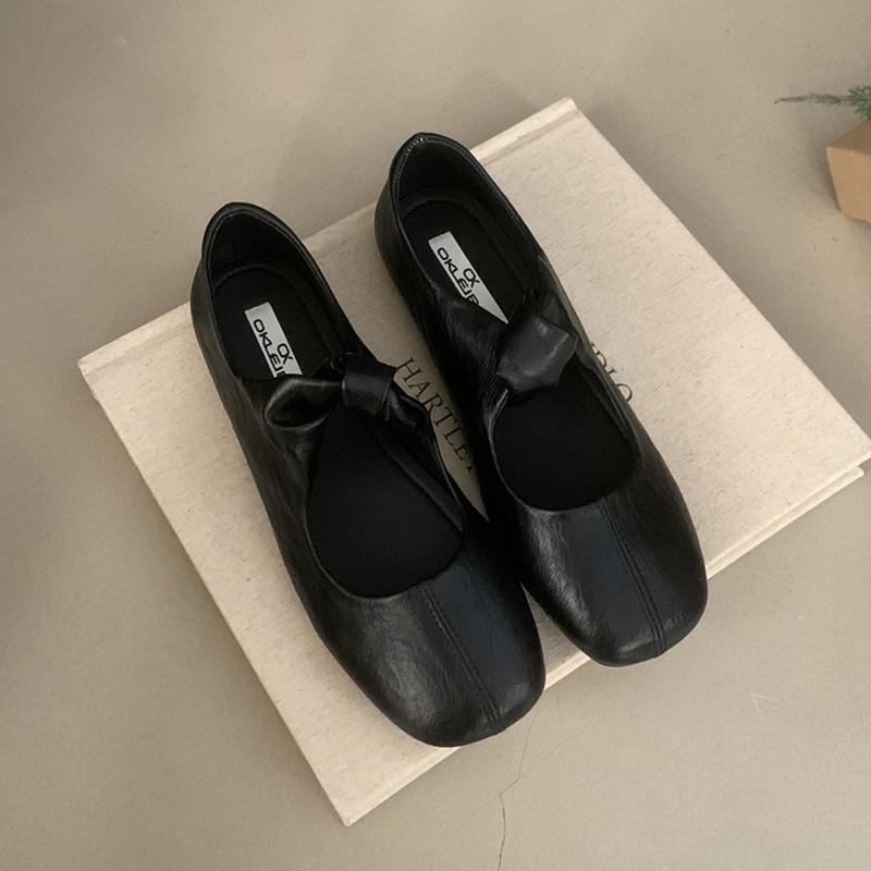 Fashion SUOJIALUN Spring New Women Flat Heel Mary Jane Shoes Fashion Round Toe Shallow Ladies Single Shoes Outdoor Dress Ballet Sheos
