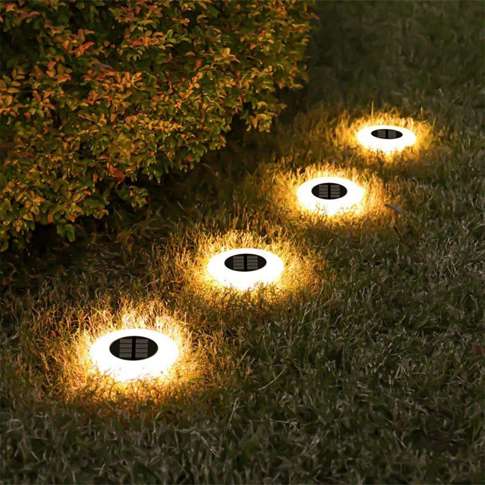Waterproof Solar Ground Lamp LED Solar Powered Light Decorative Solar Lawn Lamp  Deck
