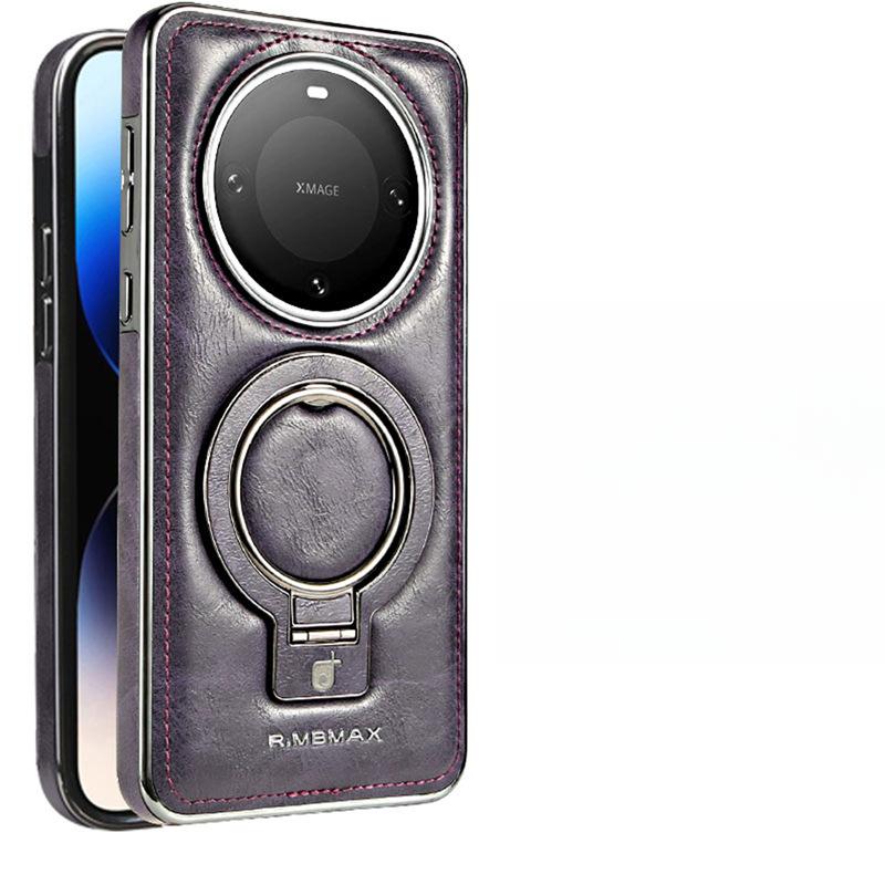 Suitable for Huawei Mate60pro Mobile Phone Case Magnetic Bracket Rack Mate60 Business M60 Full-inclusive Anti-fall Cover