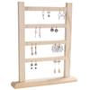 Organizzatore in Legno a 4 Strati Espositore per Oggetti di Scena Fotografica Gioielli Orecchini Ciondoli Collane Supporto Espositore Stoccaggio Showroom