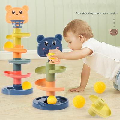 Baby Care Children's Educational Toys Stacking Rolling Rotating Track Spinning Sliding Baby Tower Ball