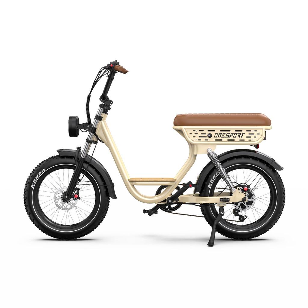 ONESPORT W77 20" Fat Tire Electric Bike, 250W Motor, 90KM Range, Hydraulic Brakes, 7-Speed, for Urban Commute & Leisure Riding