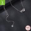 Rose Light Luxury Moissanite Clavicle Chain, Natural Pearl Premium S925 Sterling Silver Necklace