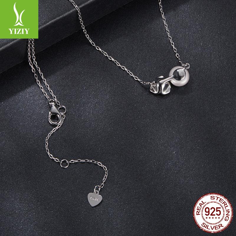 Rose Light Luxury Moissanite Clavicle Chain, Natural Pearl Premium S925 Sterling Silver Necklace