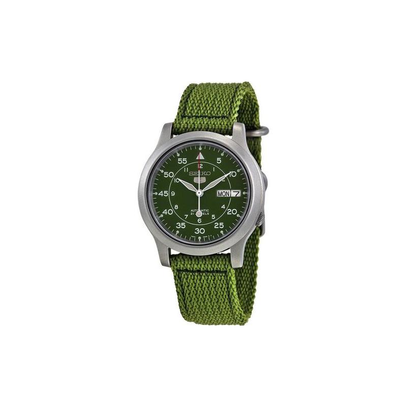 

SEIKO business Automatic nylon strap men s watch green dial SNK805K2 зелений