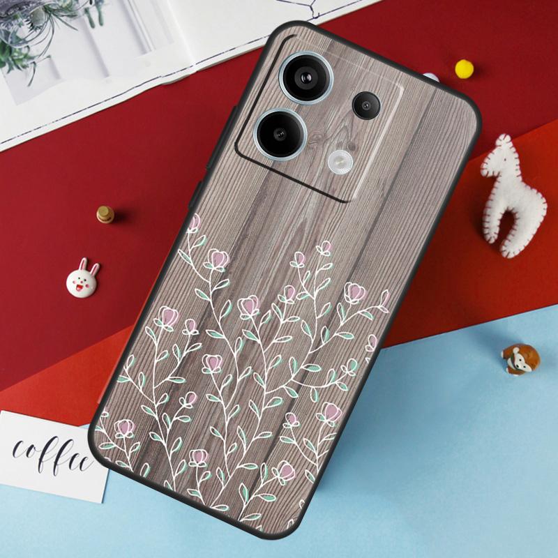 Natural Bamboo Wood Pattern Print Case For Xiaomi Redmi Note 14 Pro 13 12 11 10 15 Pro Plus Redmi 14C 15C 10C 12C 13C 15 Cover