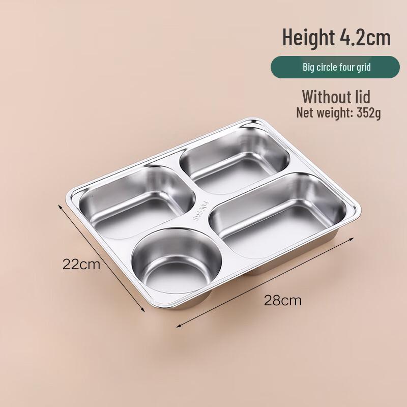 304 Stainless Steel Partitioned Dinner Plate
