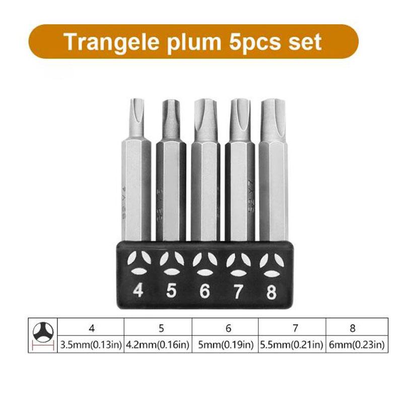 

Набір викруток спеціальної форми 50 мм U-подібна Y-подібна трикутна внутрішня хрестоподібна триточковий біта для викрутки інструмент аксесуари D золотий