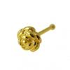 KODY PIERCING 14k Solid Gold Nose Piercing With Rose Design - Quality Piercing