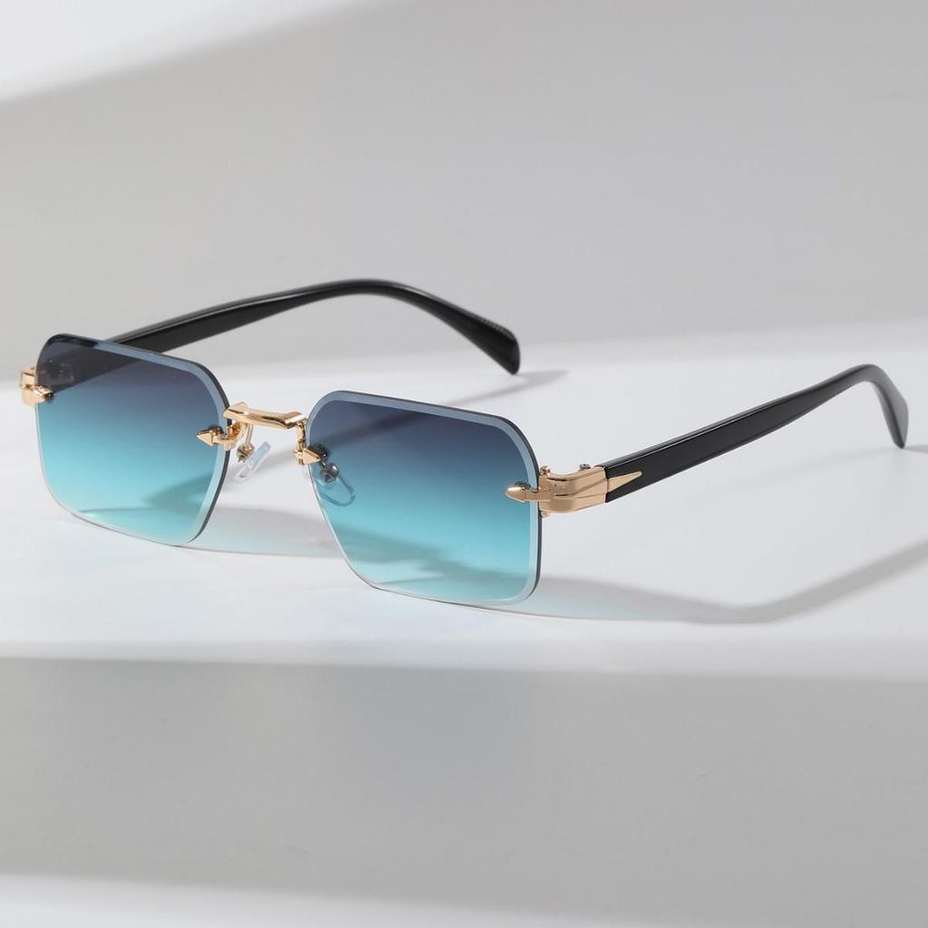 Square Cut-Edge Frameless UV Protection Sunglasses for Men & Women - European & American Style