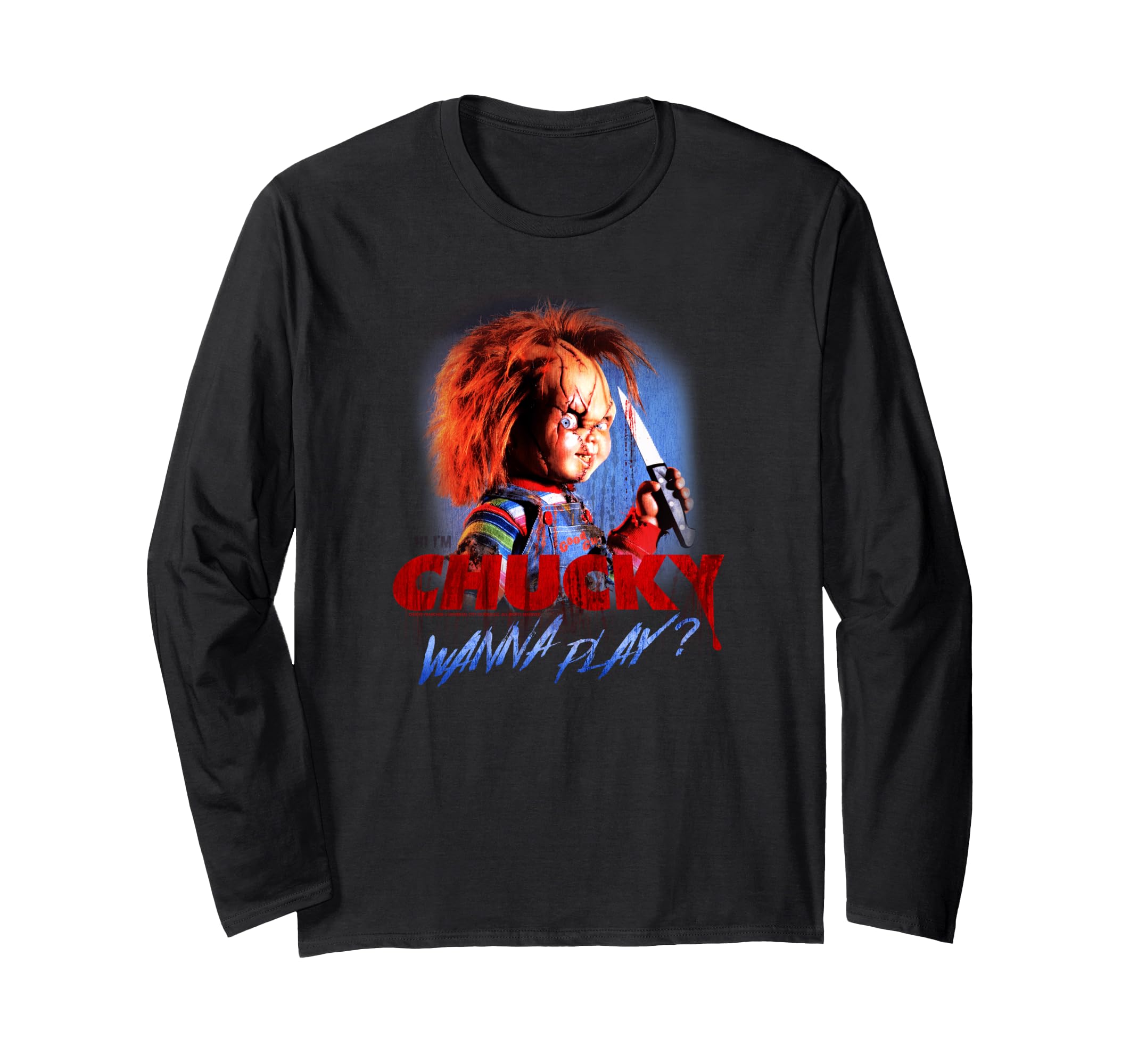 

Футболка с длинным рукавом Chucky Wanna Play Bloody Knife чёрный