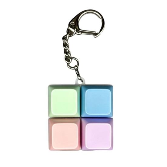 

Colorful Keyboard Fidget Toys Mechanical Button Keyboard Clicker Keychain Creative Decompress Toy for Adults Work Stress Anxiety Relief B